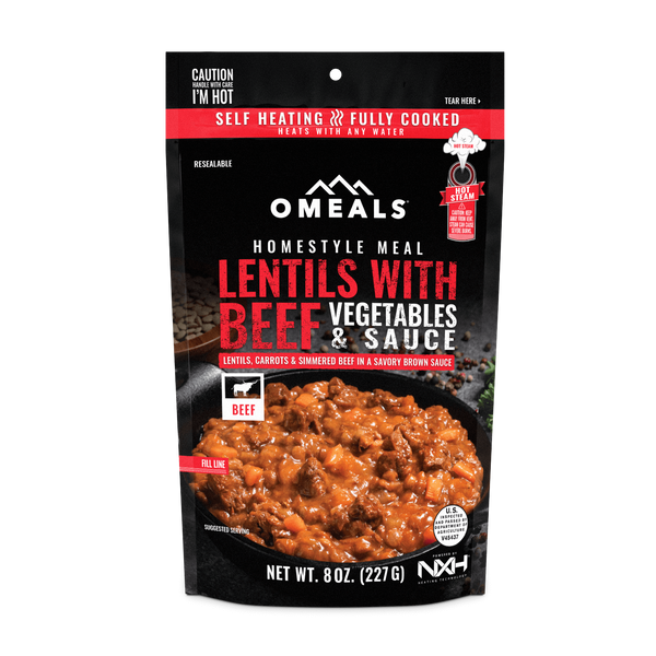 OMEALS Lentils with Beef - Leapfrog Outdoor Sports and Apparel