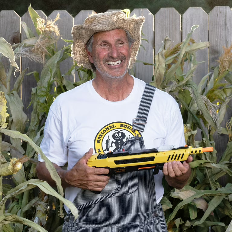 Bug-A-Salt salt-powered fly gun used for chemical-free fly and insect control