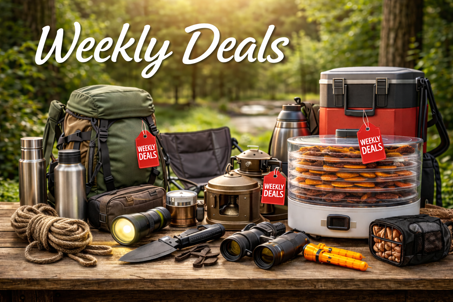 Outdoor gear on weekly deals – camping, hiking, accessories on sale