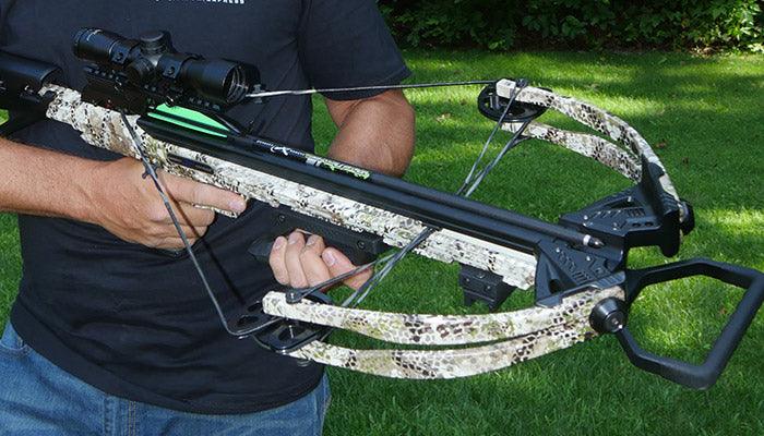 Crossbow bolts displayed for hunting and target practice
