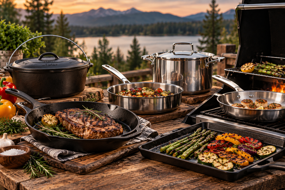 Cast Iron & Stainless Steel Cookware