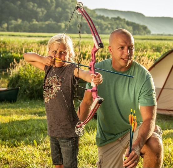 Genesis Archery Original and Mini Genesis compound bows with NASP arrows and archery accessories