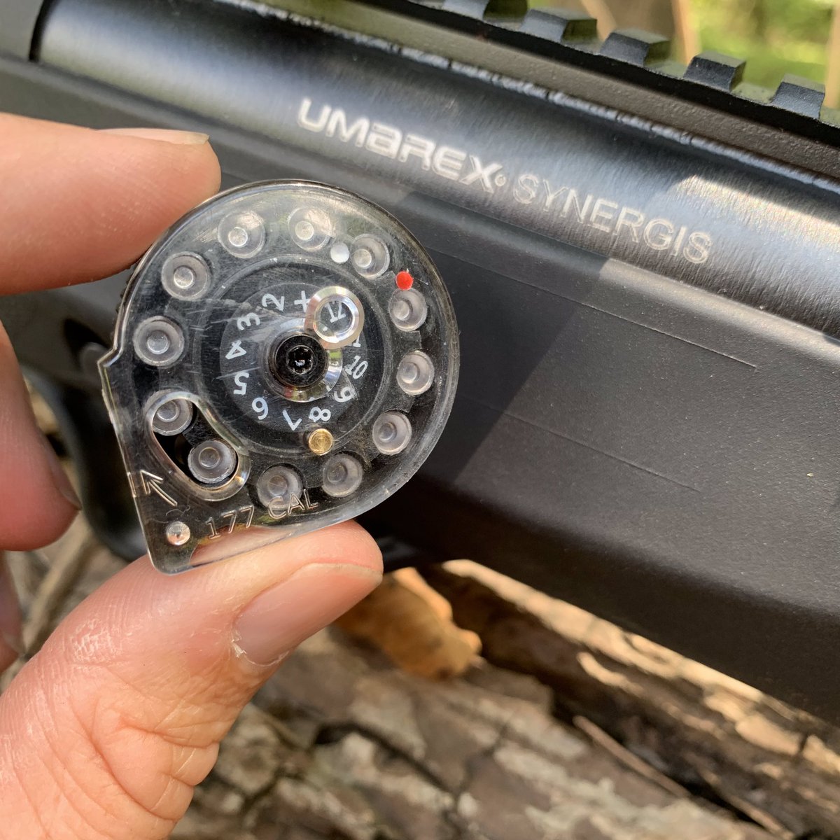 Umarex AirJavelin air archery rifle shooting a full-size arrow at an outdoor target range