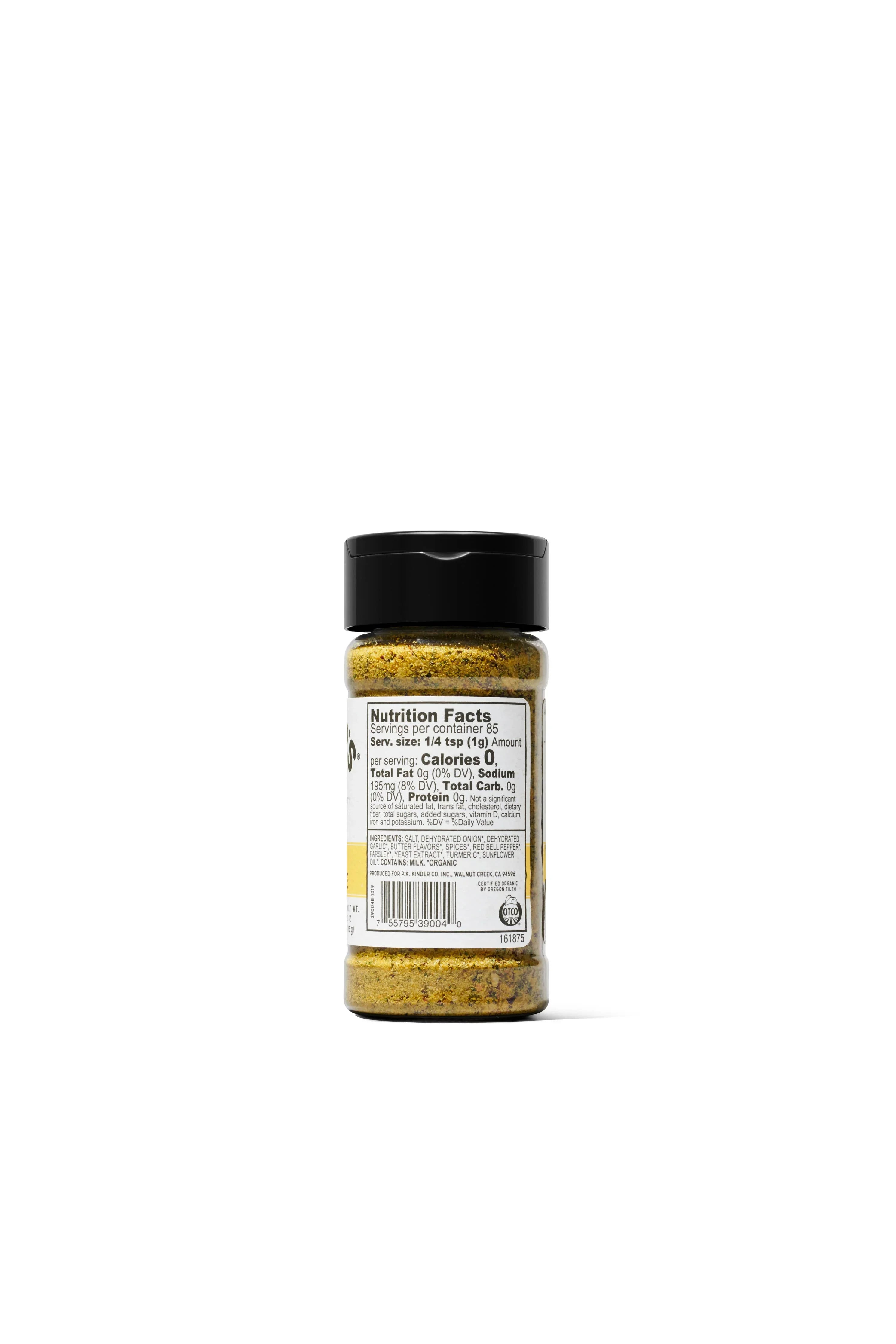 Organic buttery steakhouse seasoning by Kinder's