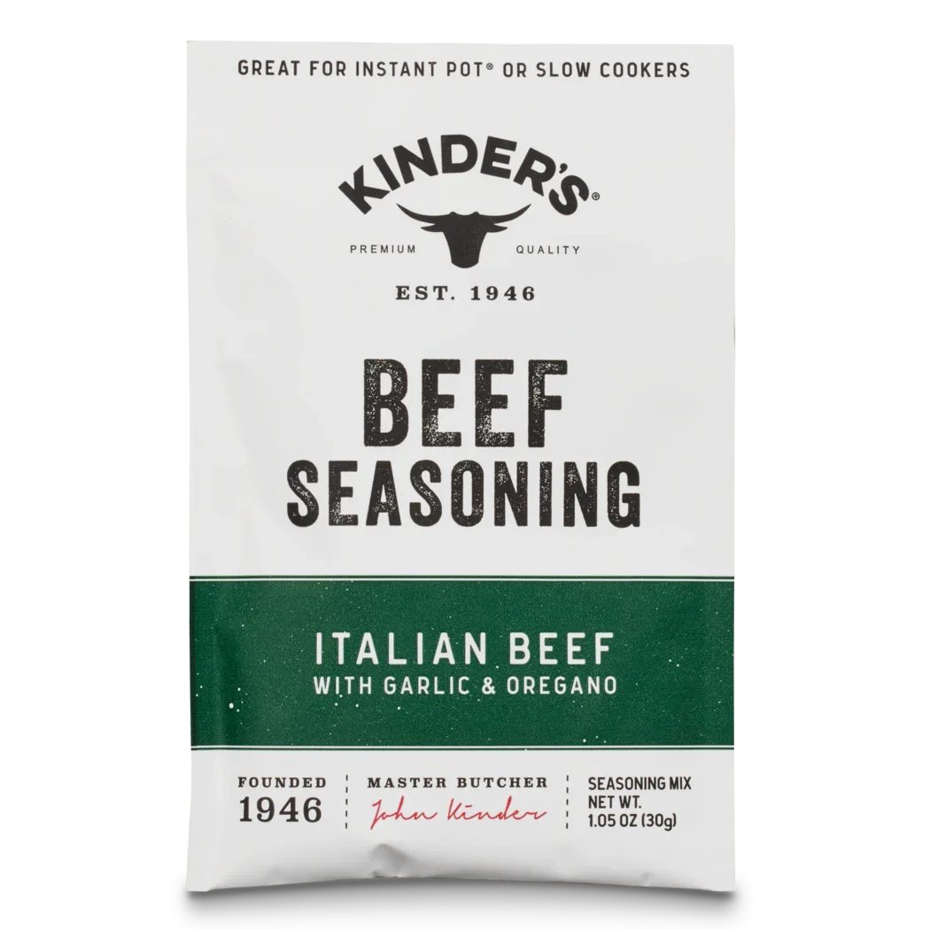 Kinder's beef seasoning Italian beef mix packet with garlic and oregano, 1.05 oz