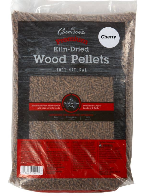 Camerons Cherry Wood Smoking Pellets 20 lb bag for pellet grills, ribs, pork, brisket, poultry and BBQ smoking