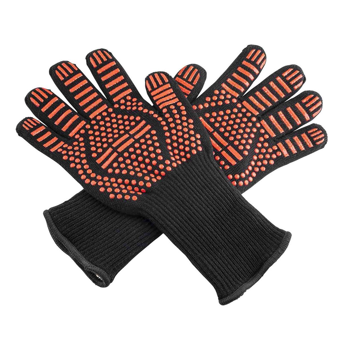 TableCraft Black & Red Grilling Gloves, Set of 2