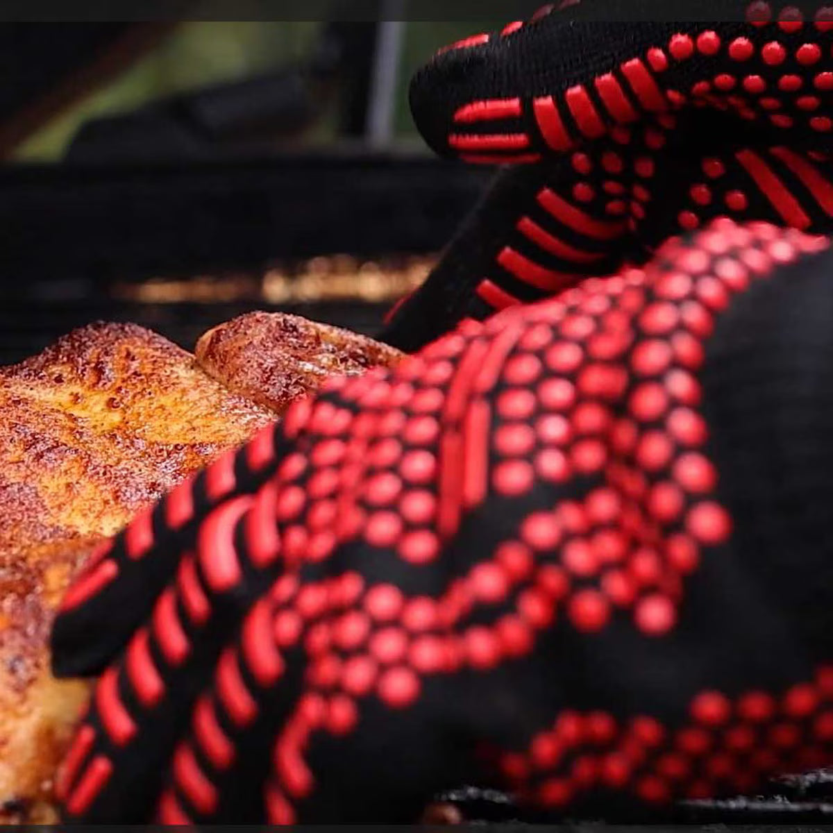 TableCraft Black & Red Grilling Gloves, Set of 2 - Image 8