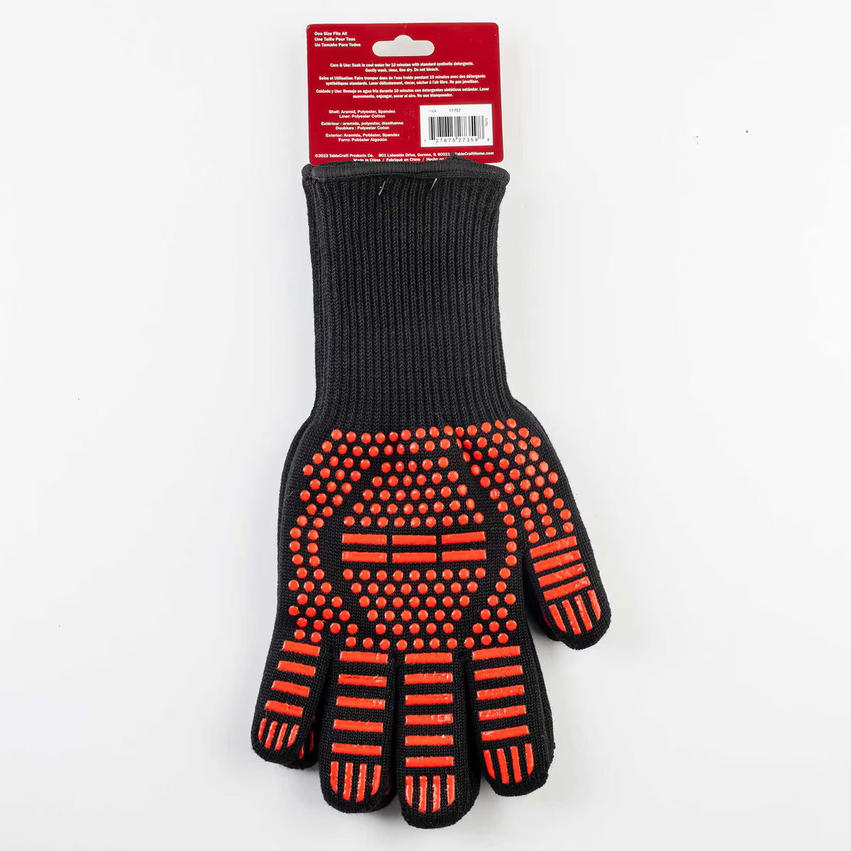 TableCraft Black & Red Grilling Gloves, Set of 2 - Image 12