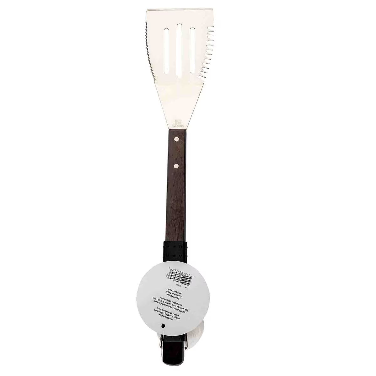 TableCraft Wooden Handle Grilling Turner with Black Soft Grip - Image 2