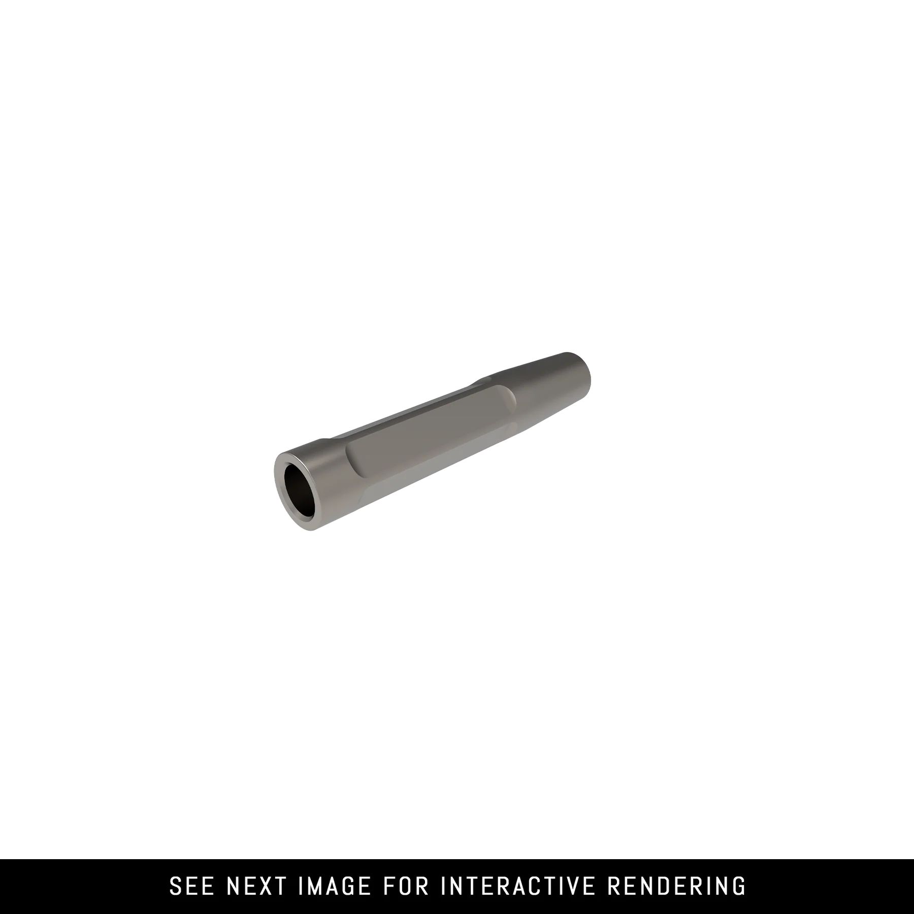 Titanium arrow outsert for archery, cylindrical with beveled edges on black background