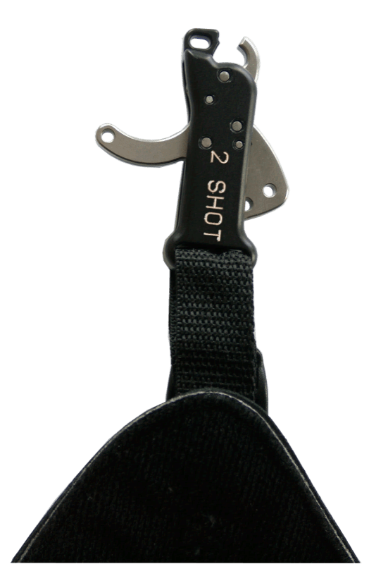 Carter Two Shot index finger archery release with adjustable trigger for compound bow hunting and target shooting