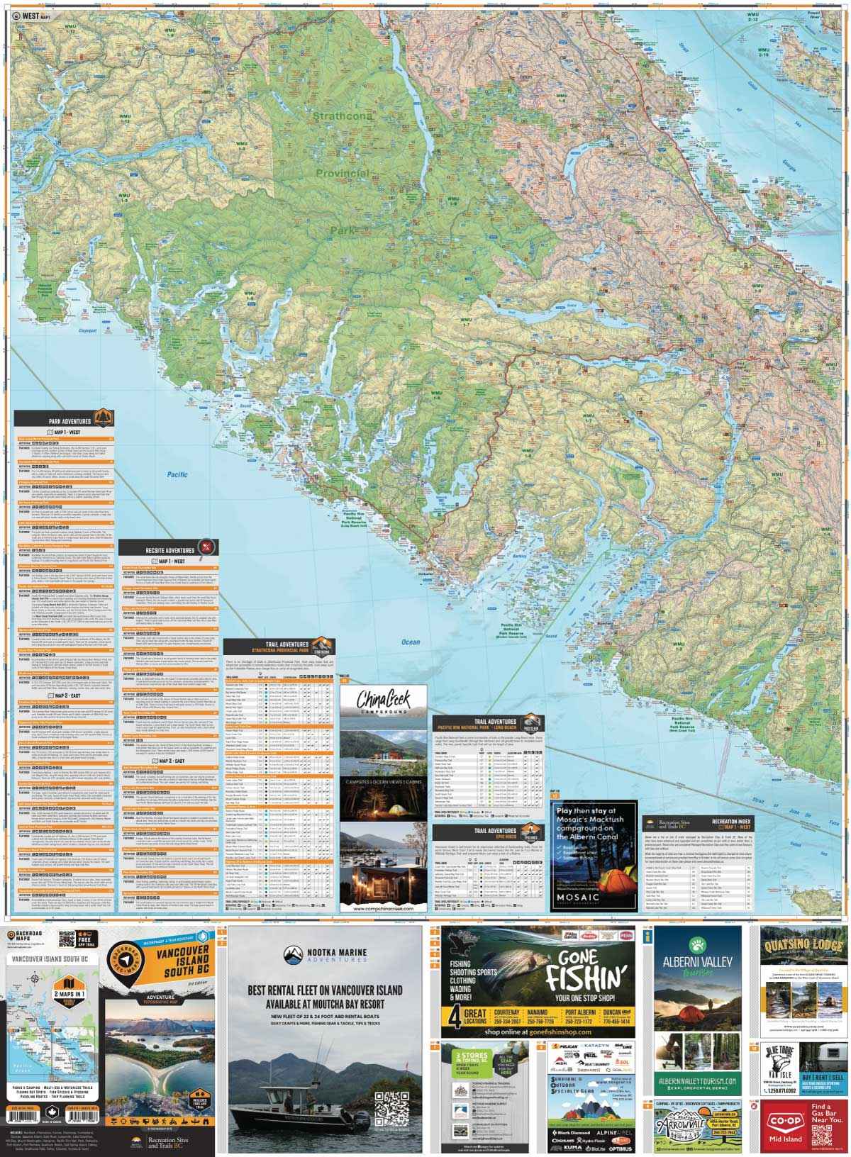 Backroad Maps Vancouver Island South BC - Recreation Map
