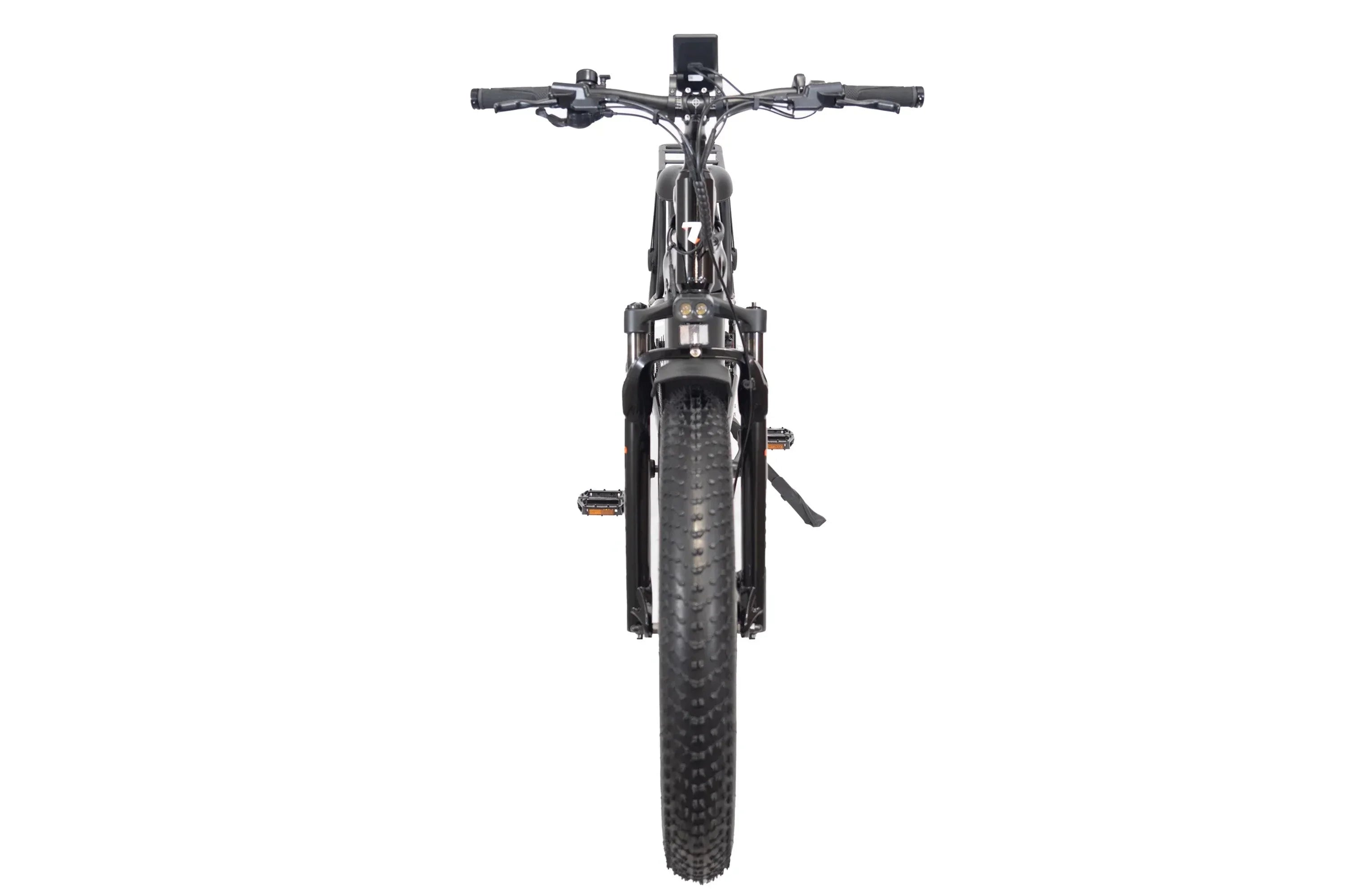 Front view of Taubik Westridge 4T off-road e-bike with fat tire on white background