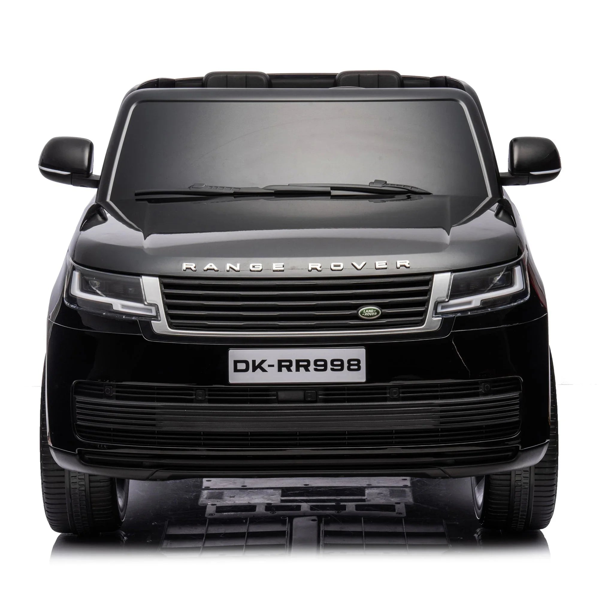 Black Range Rover ride on toy car front view, DK-RR998 model, white background