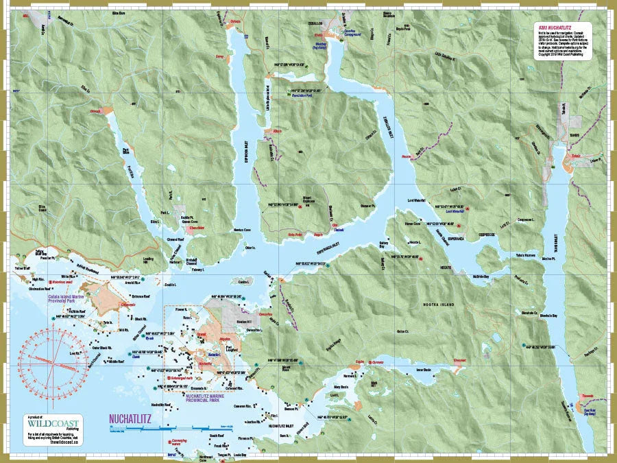 Wild Coast Publishing 203 North Nootka Sound Kayaking and Boating Map (including Nuchatlitz)