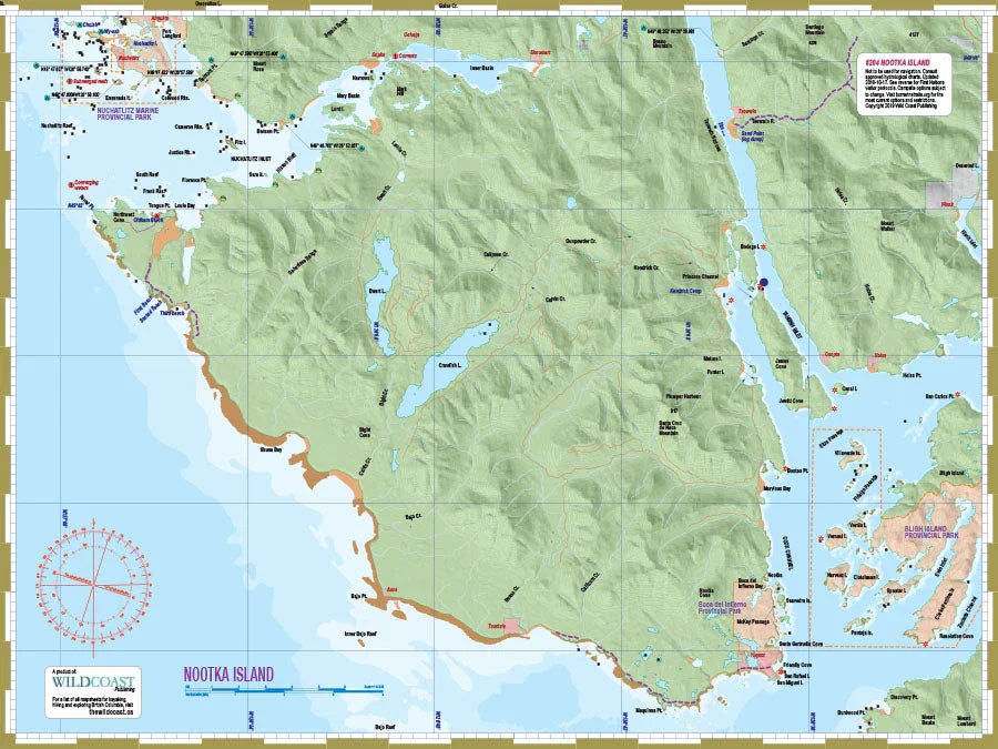 Wild Coast Publishing 204 Nootka Island Kayaking and Boating Map