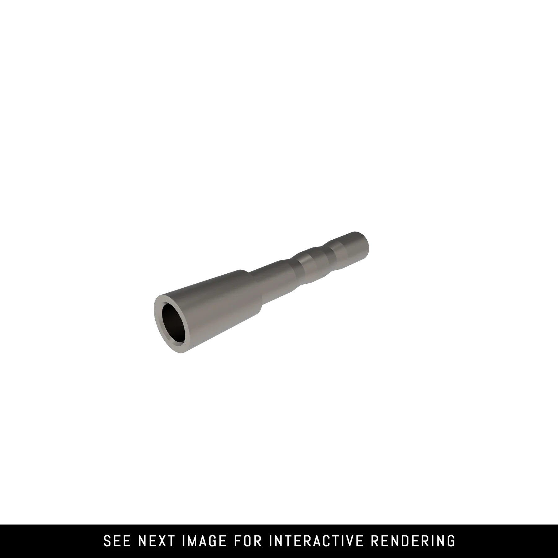Titanium half outsert for arrows, lightweight archery accessory on black background