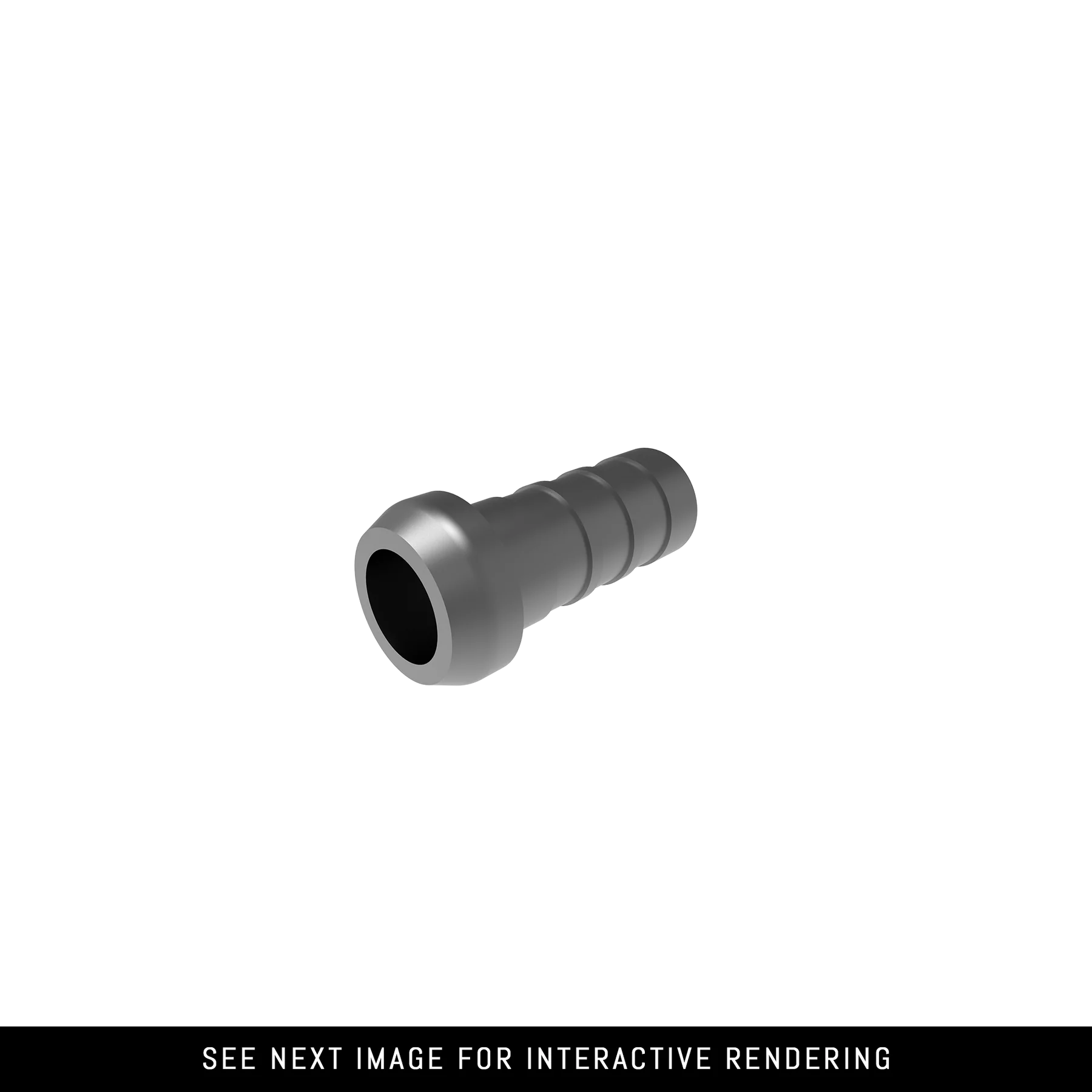 Aluminum arrow nock bushing for archery, isolated on black background
