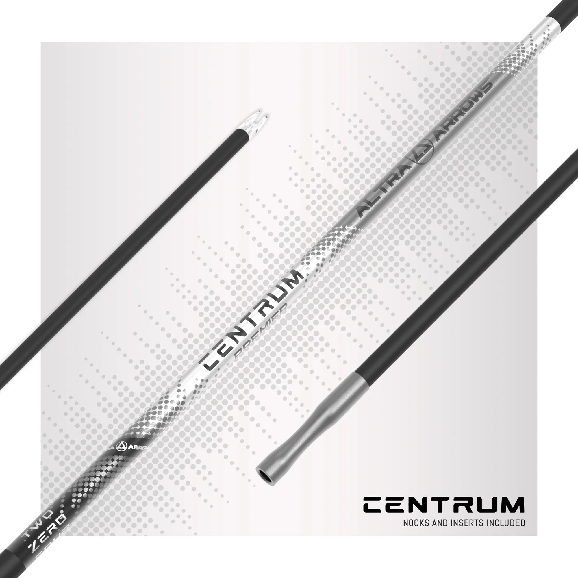 Altra Arrows Centrum Premier carbon arrow shaft with nock and insert, archery accessory