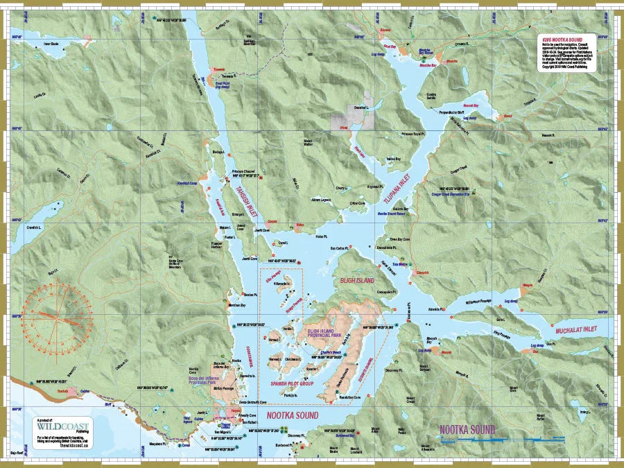 Wild Coast Publishing 205 Nootka Sound Kayaking and Boating Map