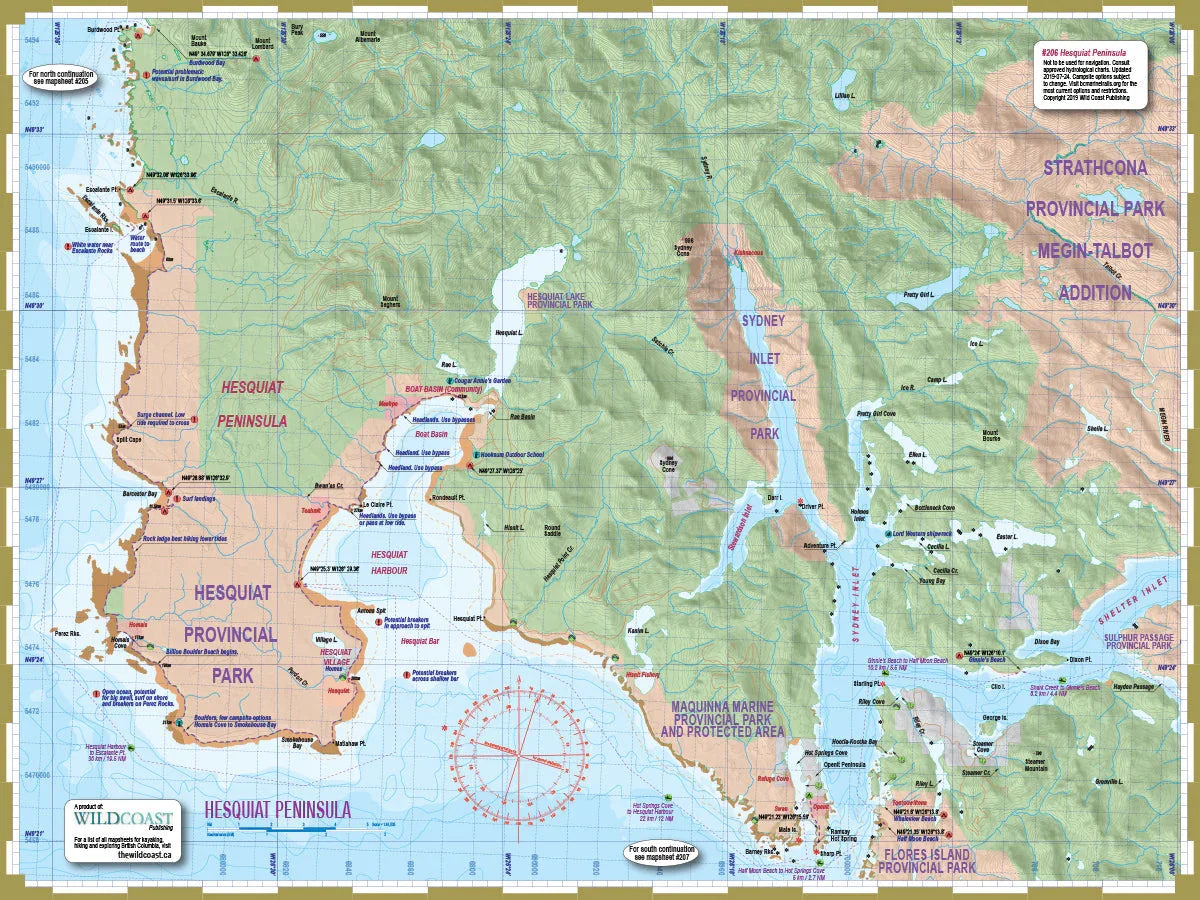 Wild Coast Publishing 206 Hesquiat Peninsula Coast and Trail Map