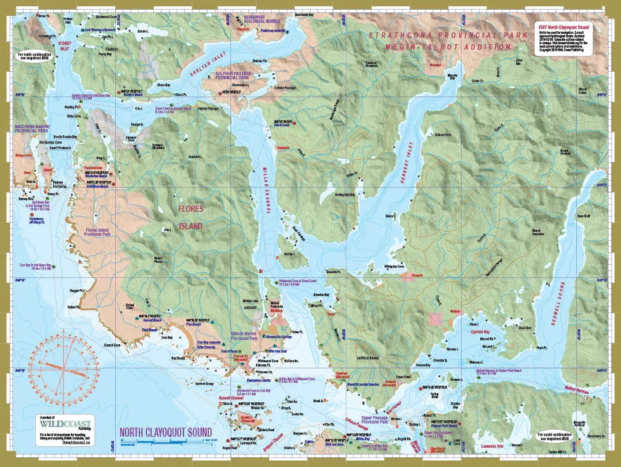 Wild Coast Publishing 207 North Clayoquot Sound Kayaking and Boating Map