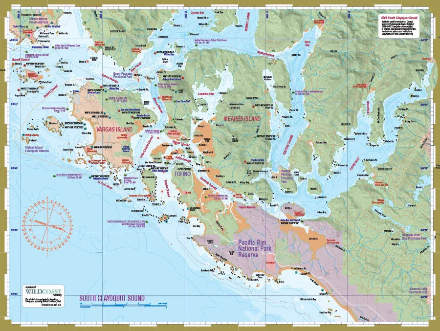 Wild Coast Publishing 208 South Clayoquot Sound Kayaking and Boating Map