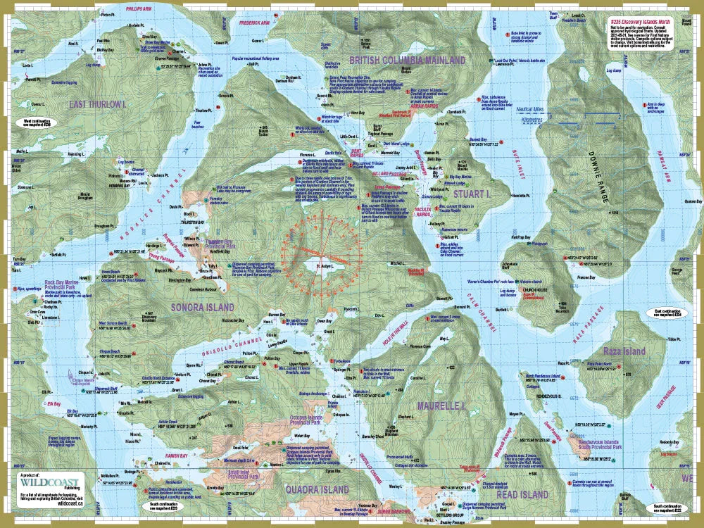 Wild Coast Publishing 235 Discovery Islands North Kayaking and Boating Map