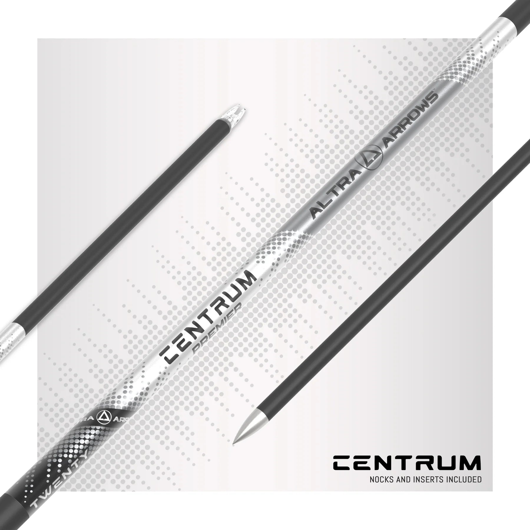 Altra Arrows Centrum Premier carbon arrow shaft with nock and insert, archery gear