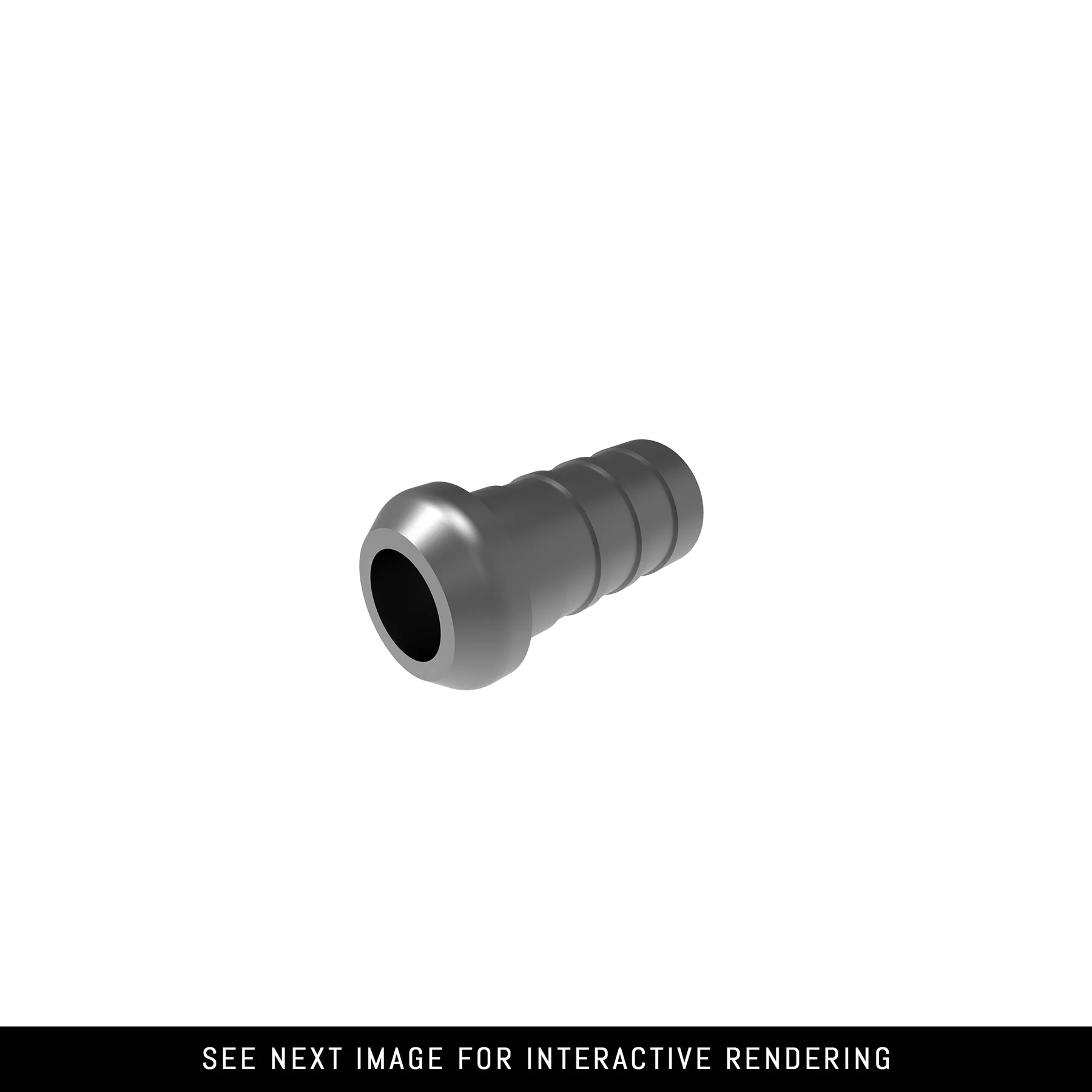 Metal arrow nock bushing for archery, shown on black background