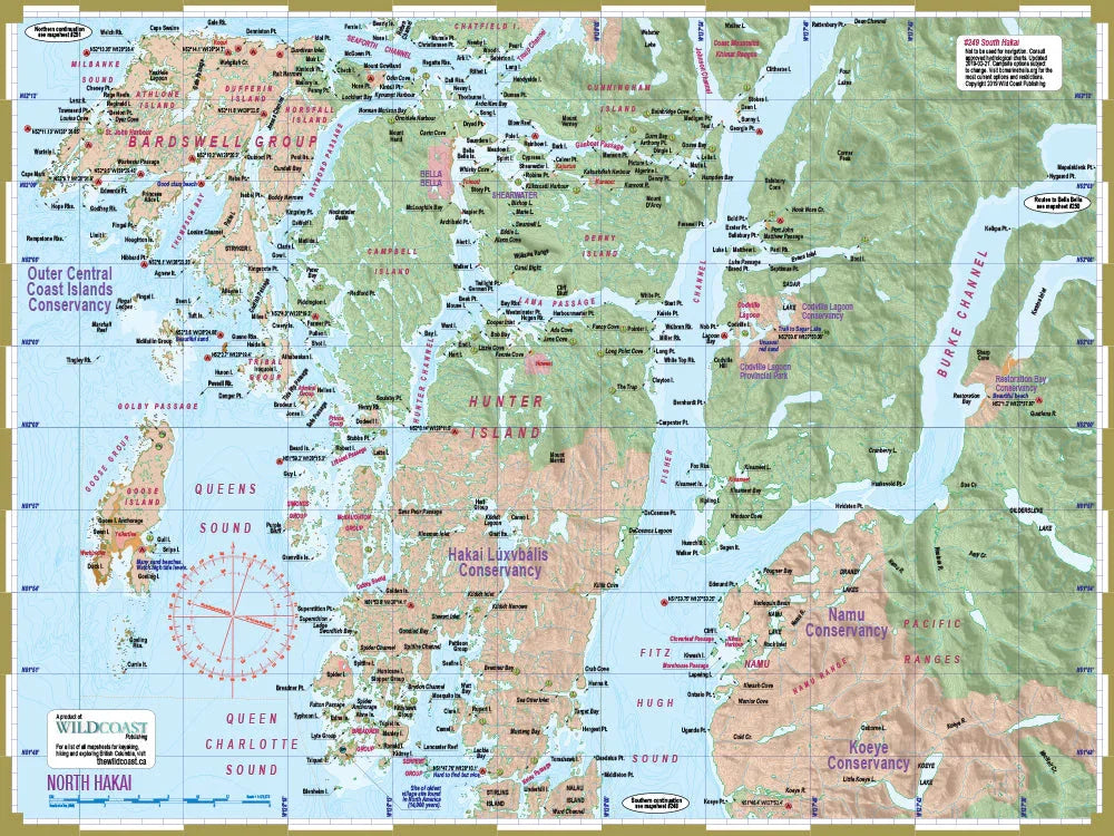 Wild Coast Publishing 249 North Hakai Kayaking and Boating Map