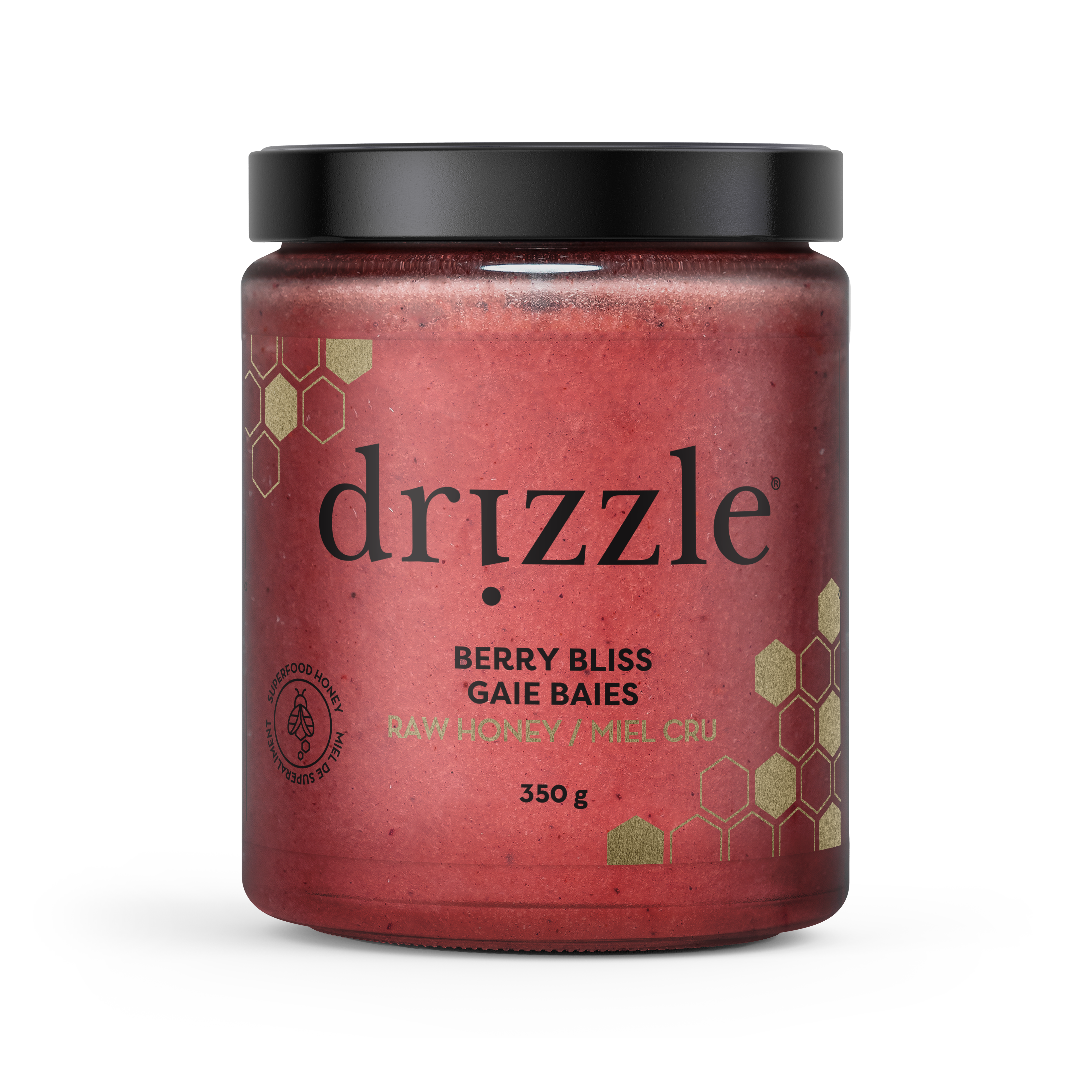 Drizzle Berry Bliss Superfood Honey 350 g raw honey with blueberry goji and acai