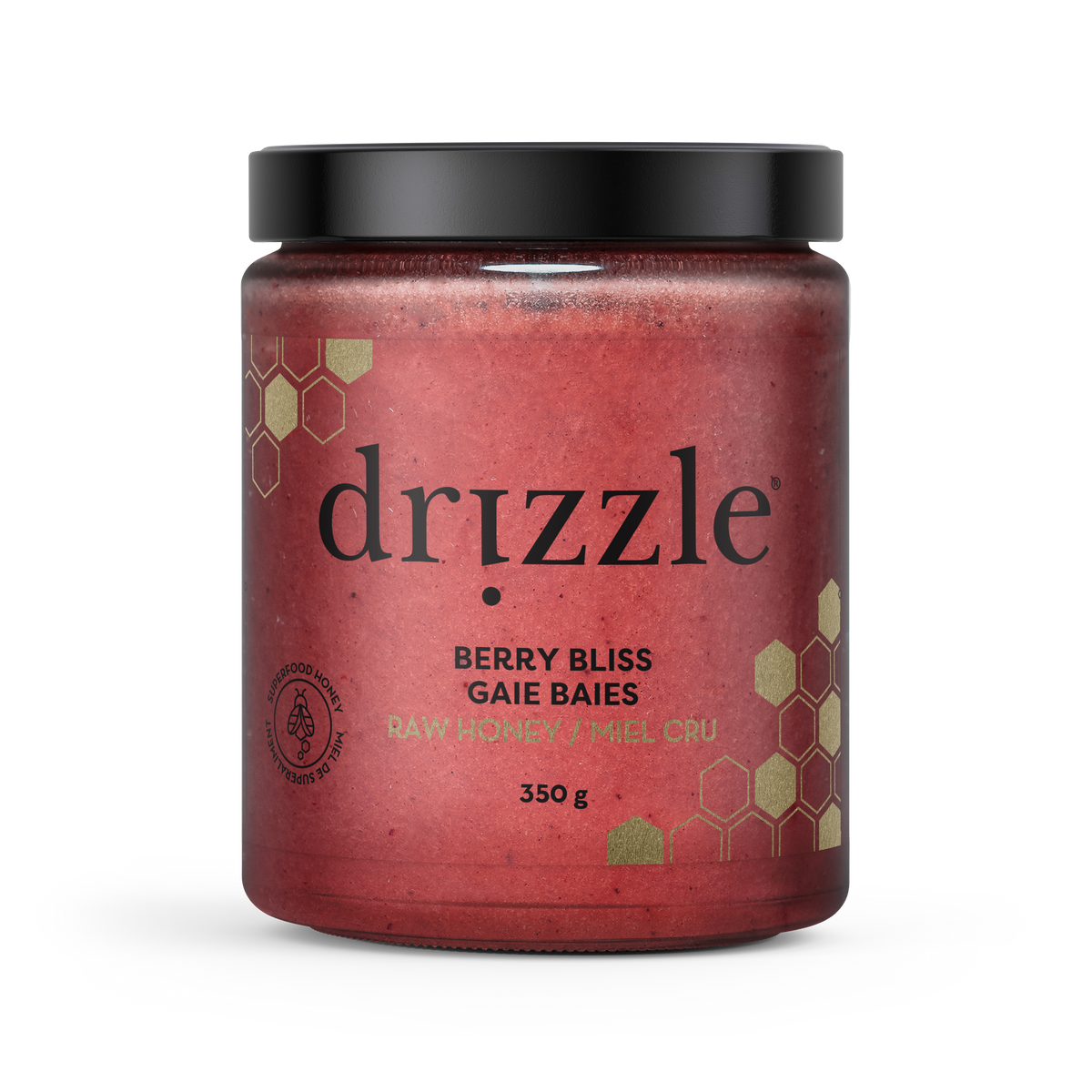 Drizzle Berry Bliss Superfood Honey 350 g raw honey with blueberry goji and acai