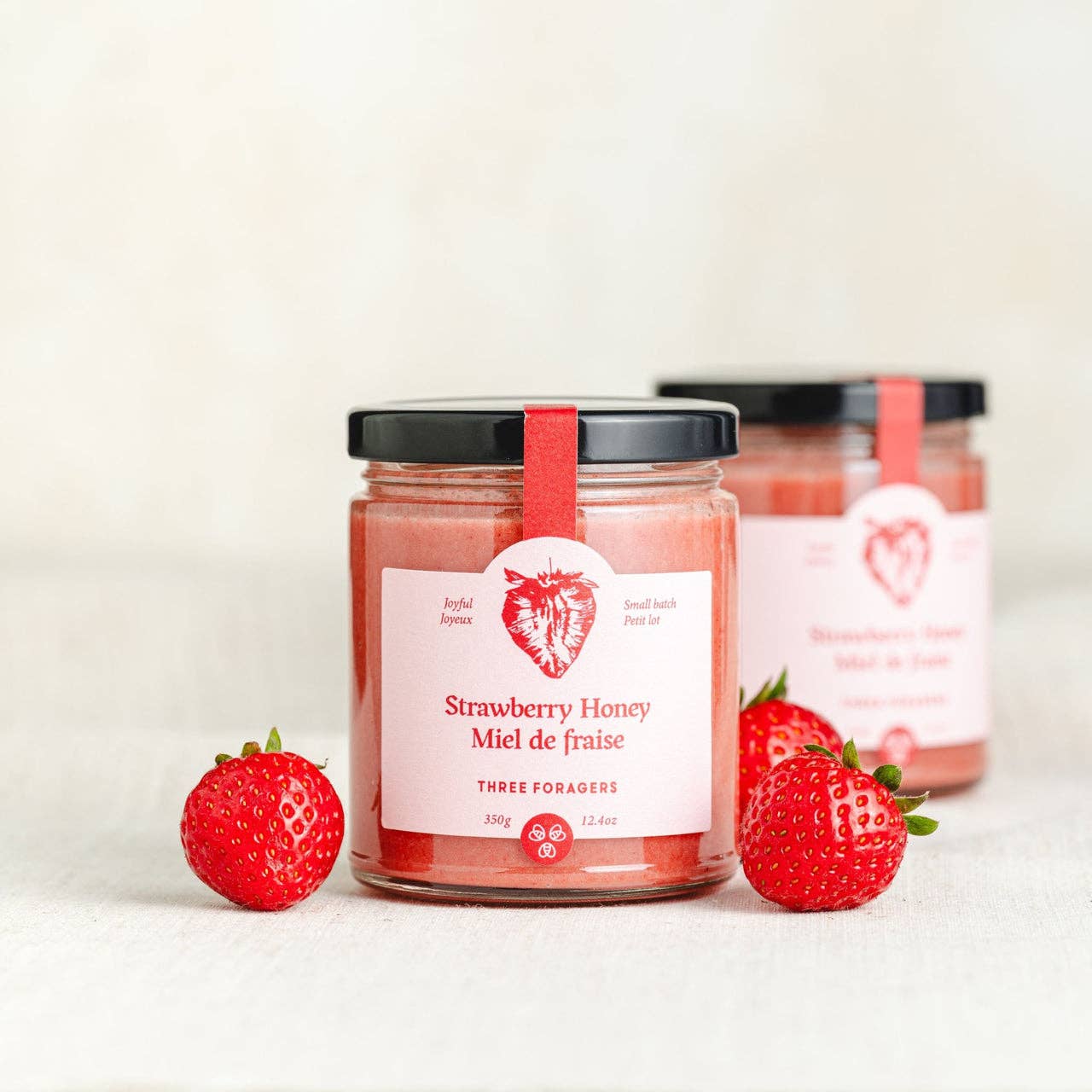 Three Foragers - Strawberry Infused Honey - 350 g