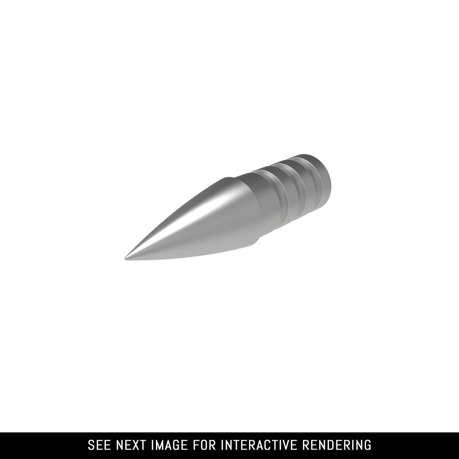 120 grain glue-in arrow point for target archery, silver, grooved, on white background