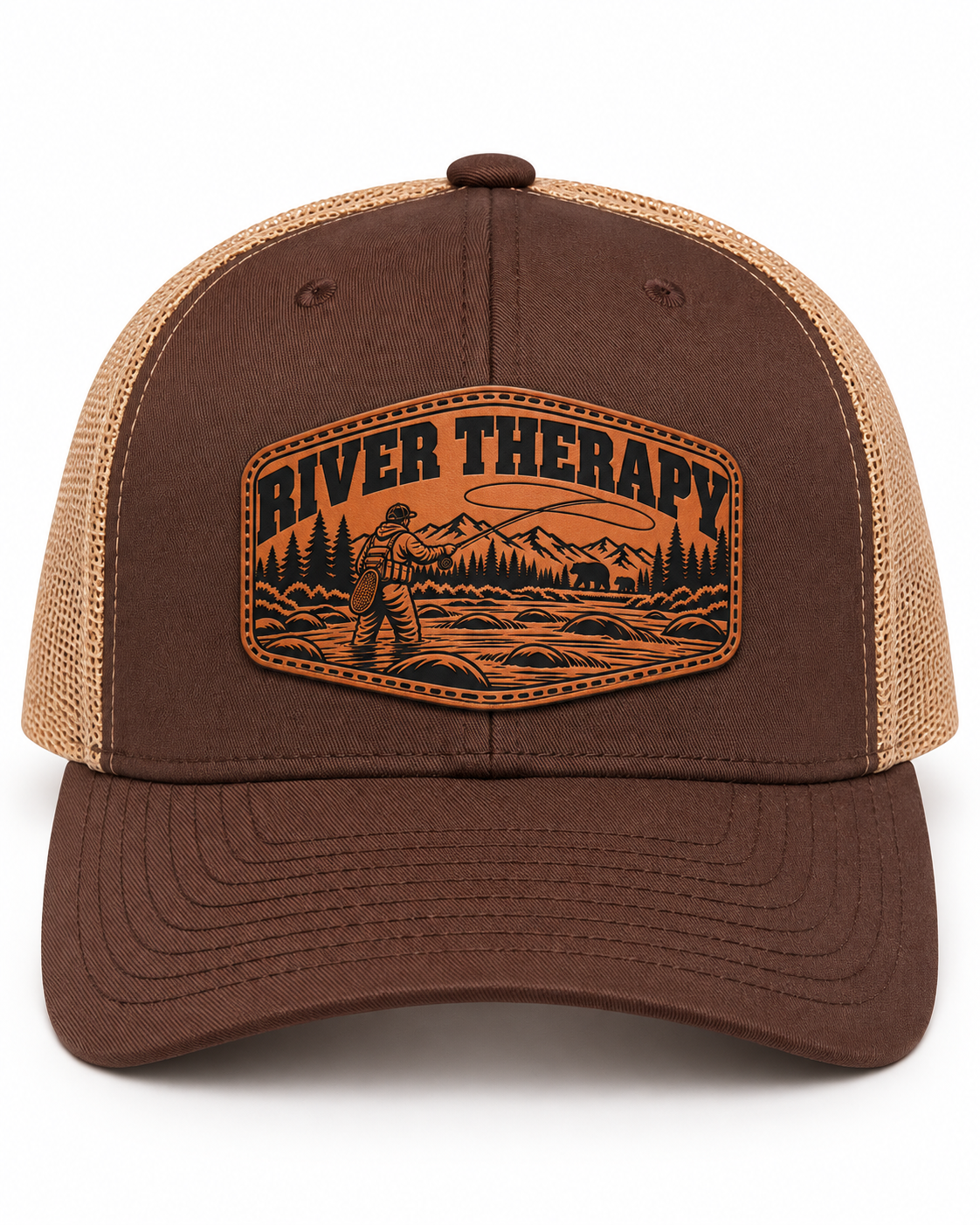 Leapfrog Collective River Therapy Trucker Hat – Fishing & Bears - Image 4