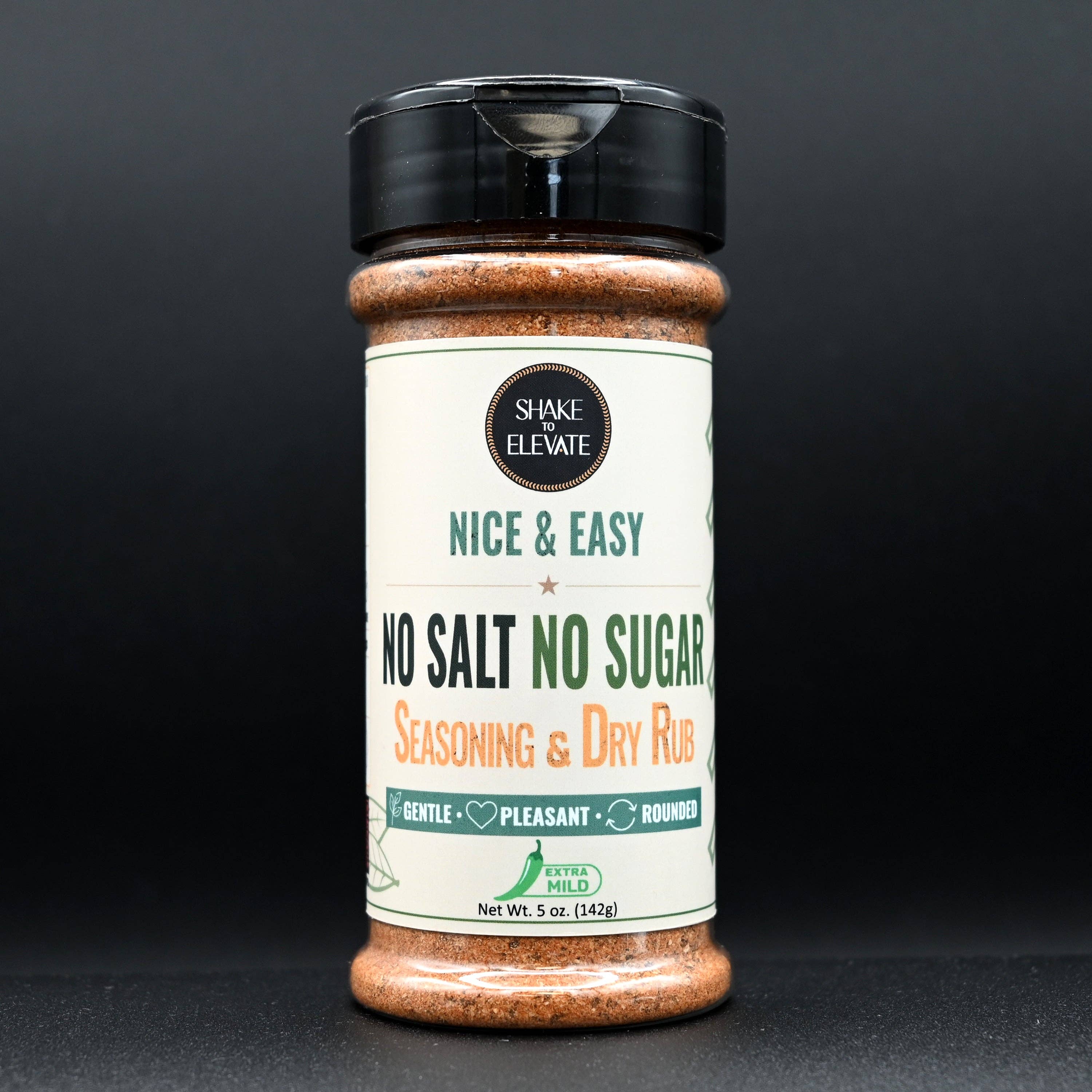 Shake to Elevate Guilt Free Nice & Easy no salt no sugar extra mild BBQ seasoning with clean natural ingredients