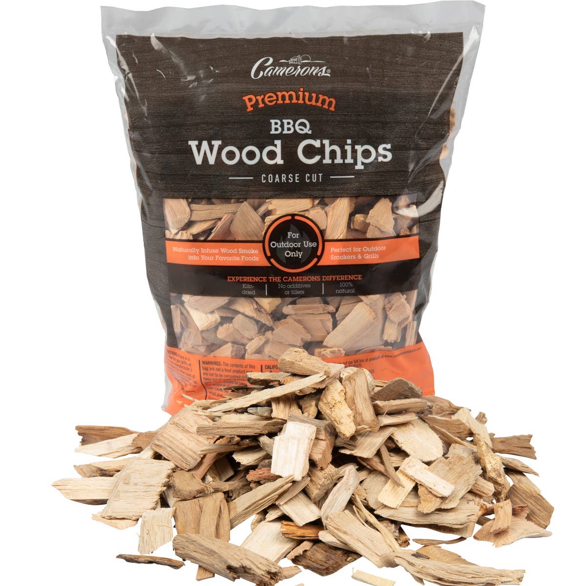 Camerons Coarse Maple Smoking Wood Chips 260 cu in for pork, poultry, vegetables, charcoal grills, smoker boxes and BBQ