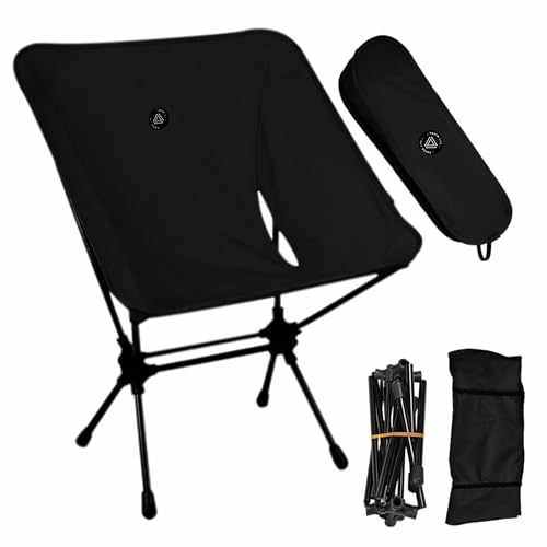 Low Back Ultralight Folding Camping Chairs With Storage Pouch - Khaki - Image 6