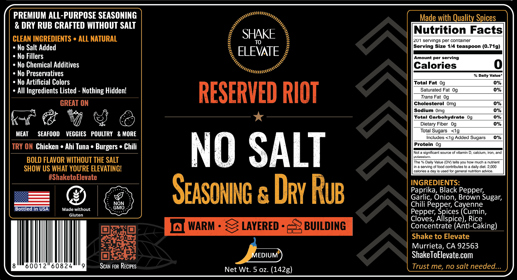 Shake to Elevate Reserved Riot No Salt Seasoning - Image 14