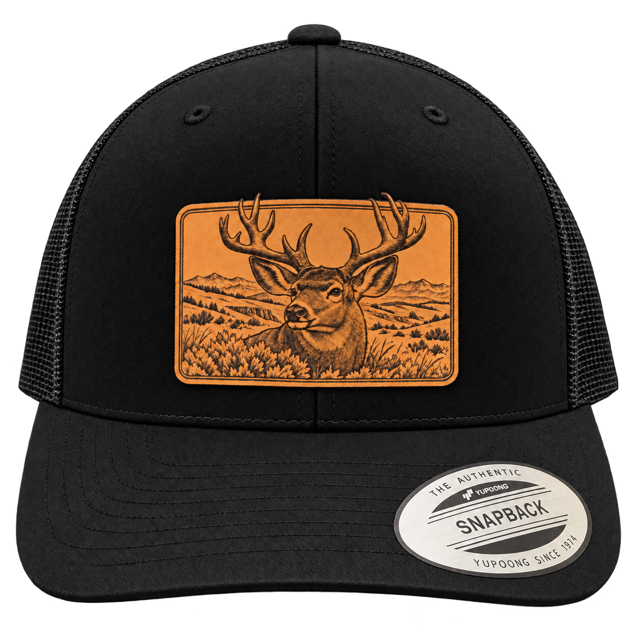 Leapfrog Collective High Country Mule Deer leather patch hunting hat
