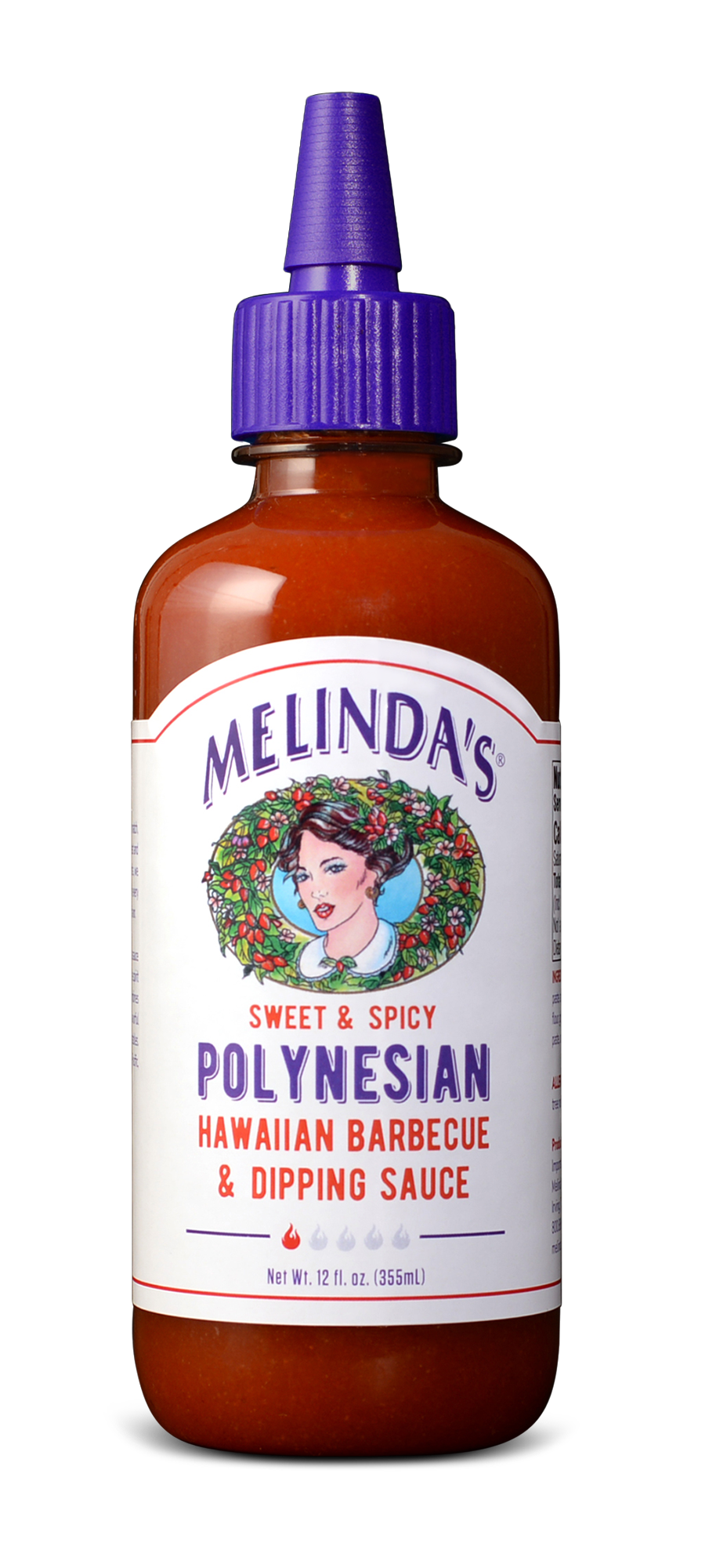 Melinda's Sweet & Spicy Polynesian Hawaiian Style Barbecue Sauce with pineapple, passion fruit and ghost pepper