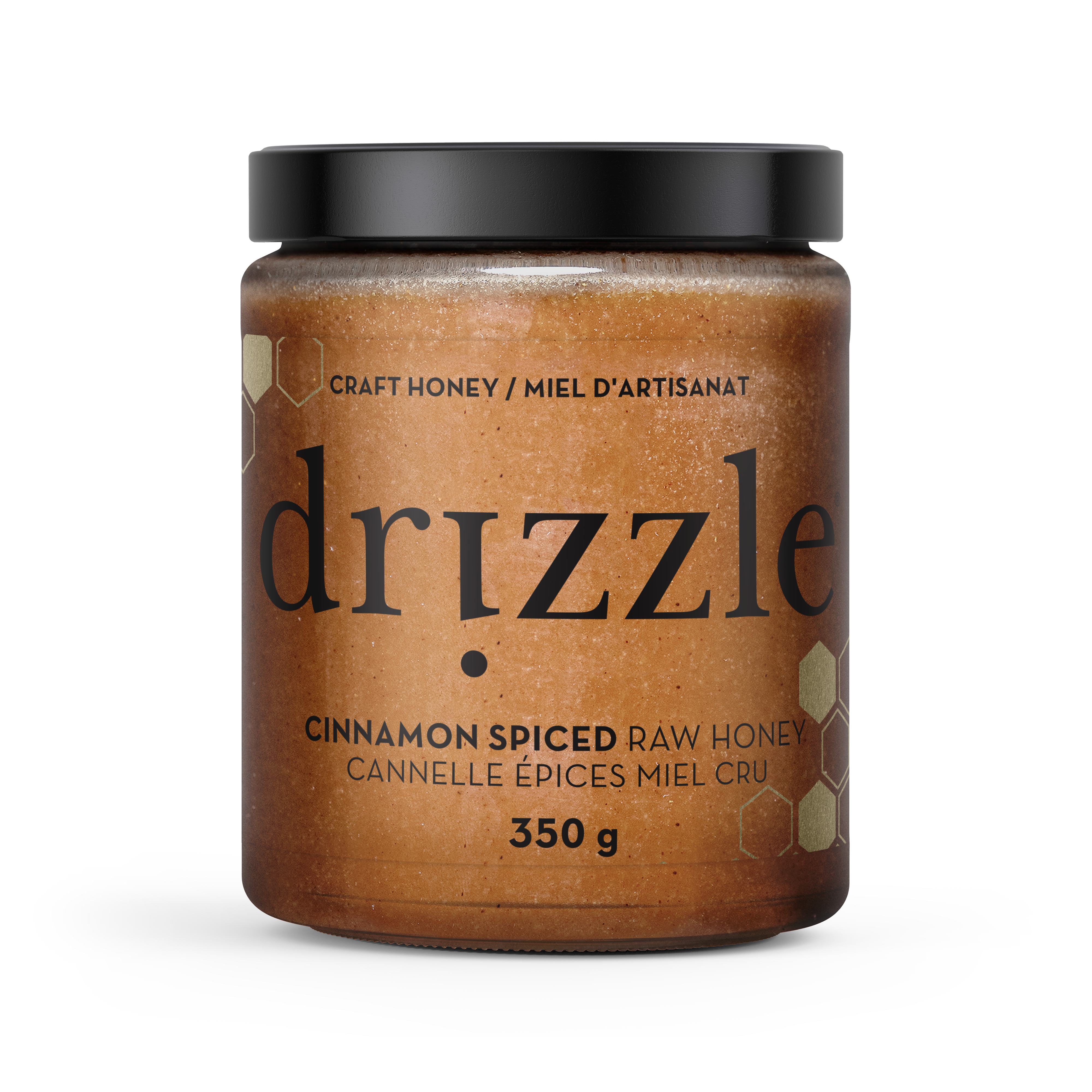 Drizzle Cinnamon Spiced Raw Honey 350 g with organic cinnamon cloves nutmeg and allspice