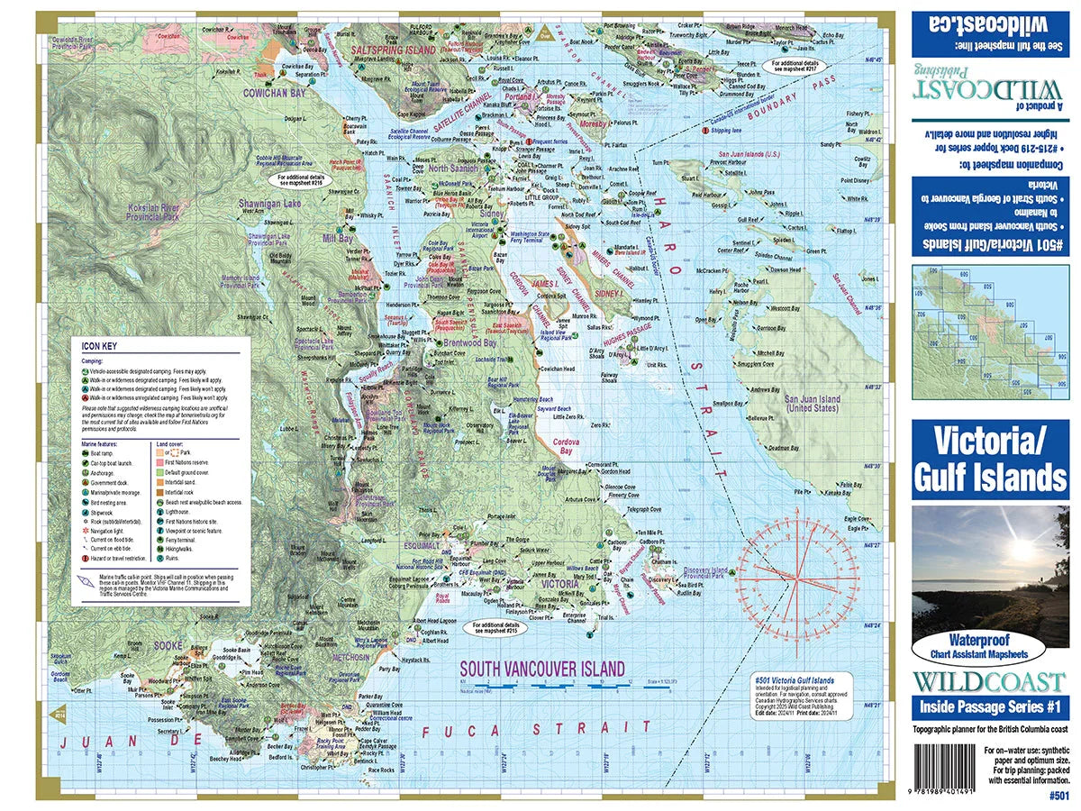 Wild Coast Publishing 501 Victoria/Gulf Islands Inside Passage Chart Assistant