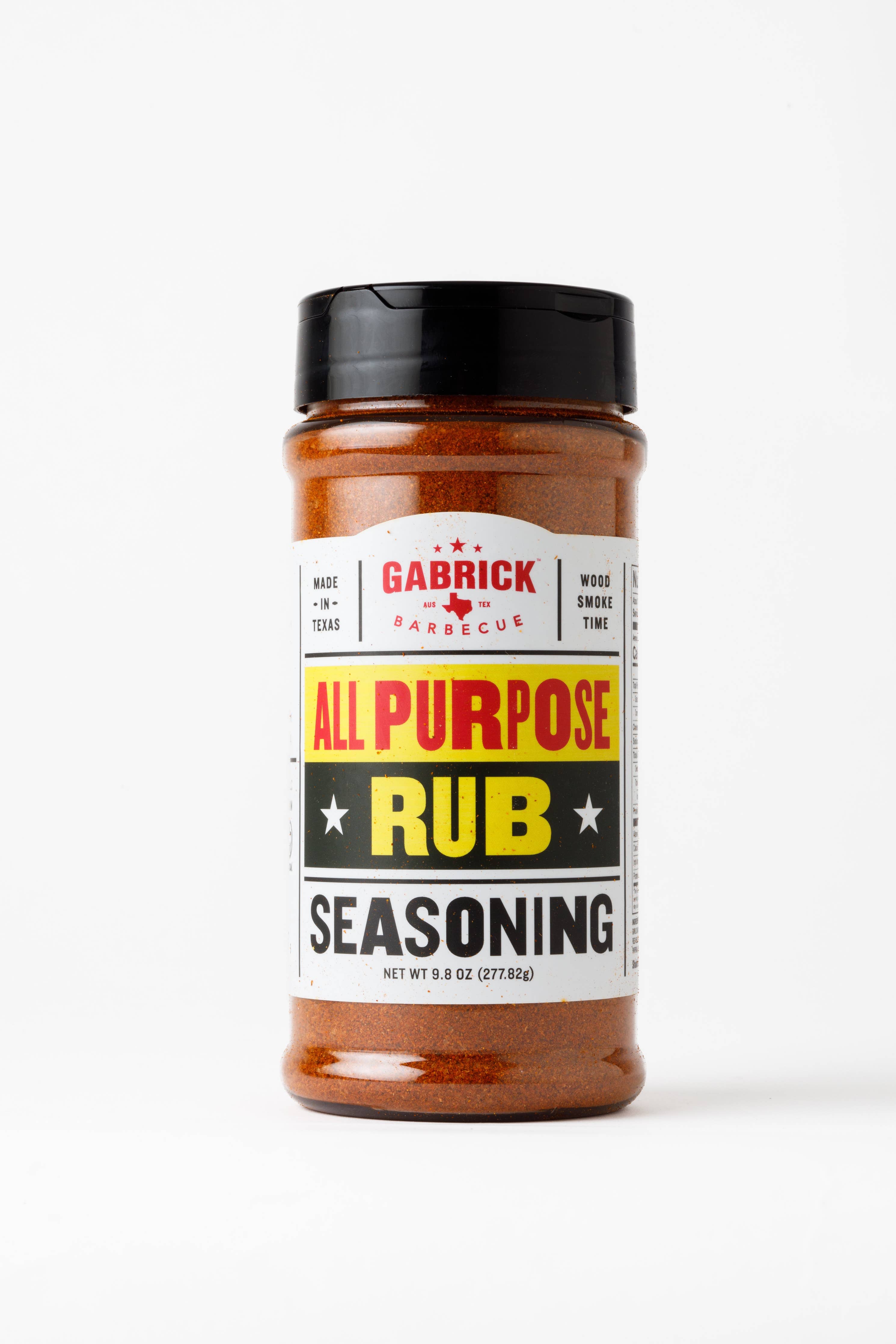 Gabrick Barbecue all purpose rub seasoning spice jar for grilling and outdoor cooking