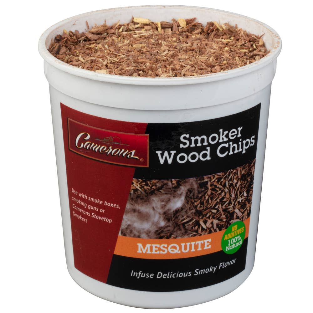 Camerons Extra Fine Mesquite Smoking Wood Chips 1 pint for smoking guns, cocktails, steak, beef ribs, burgers and fajitas