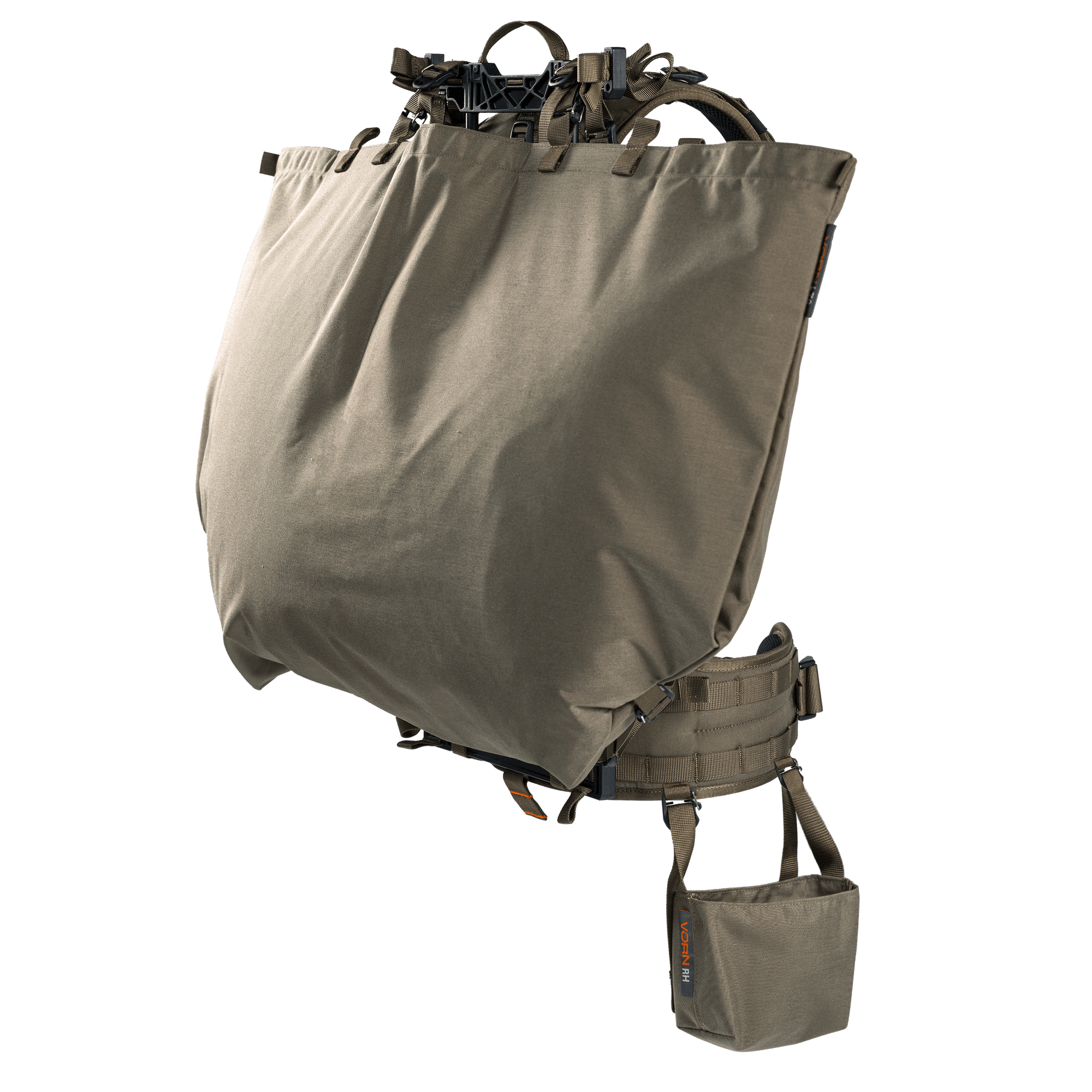 Vorn DL70 70L game carrying frame pack with DLF frame, L70 load bag and rifle holder
