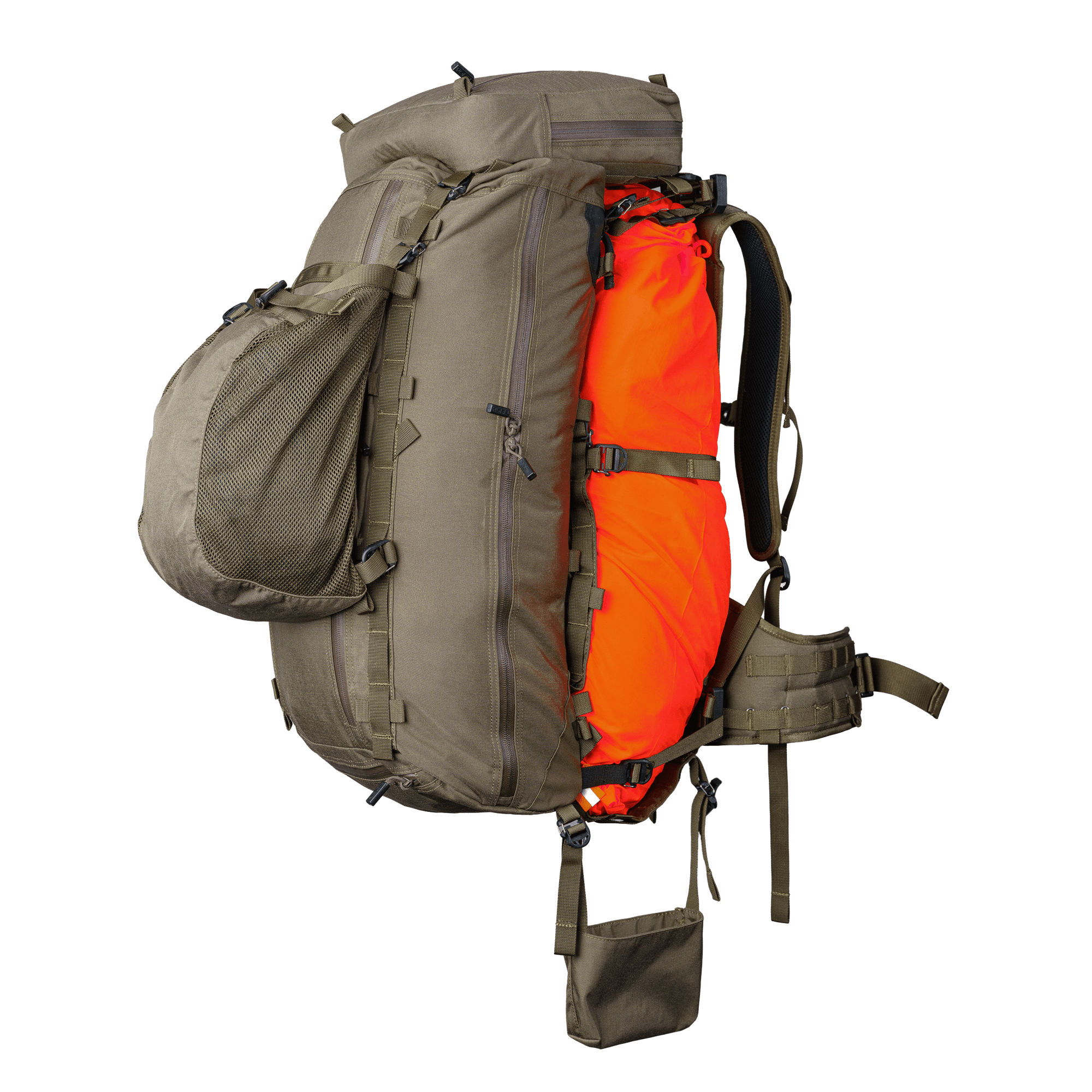 Vorn DL68 68L hunting frame pack with load shelf for carrying gear and harvested game