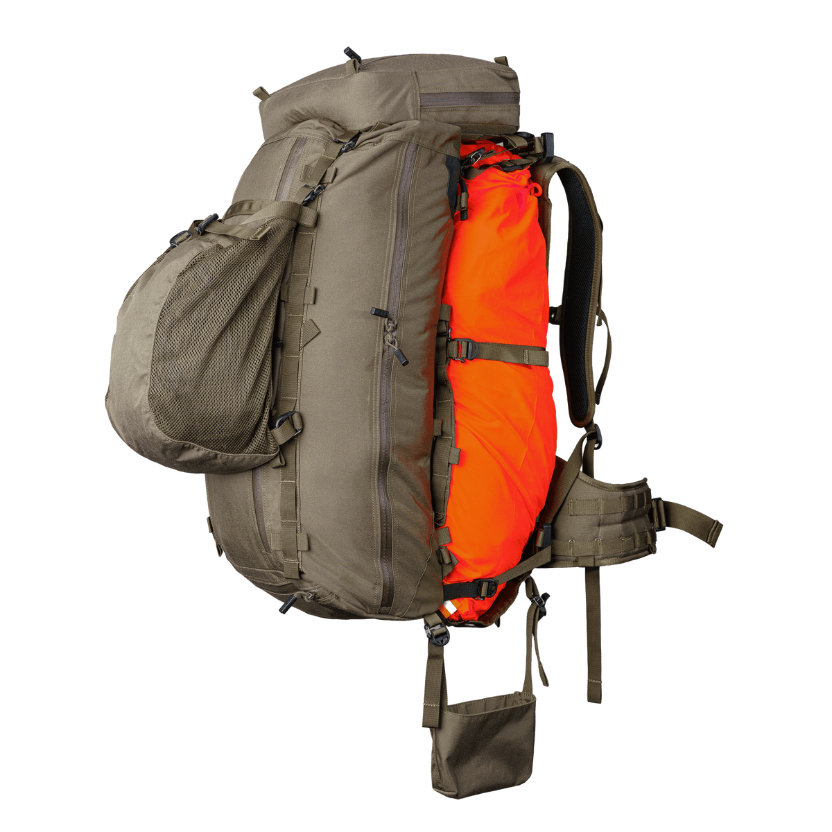Vorn DL68 68L hunting frame pack with load shelf for carrying gear and harvested game